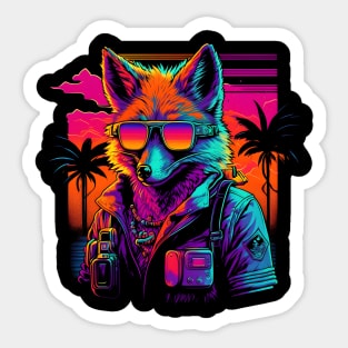 Miami Fox Sticker